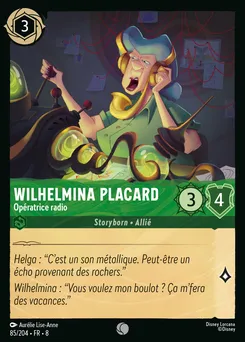 Wilhelmina Placard - L'opératrice radio 85/204 — The Reign of Jafar