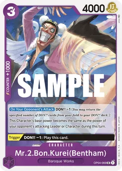 Mr.2.Bon.Kurei(Bentham) OP04-069 — Kingdoms of Intrigue