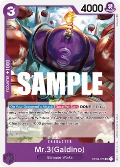 Mr.3(Galdino) OP04-070 — Kingdoms of Intrigue