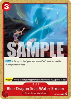 Blue Dragon Seal Water Stream OP06-019 — Wings of the Captain