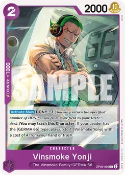 Yonji Vinsmoke OP06-066 — Wings of the Captain