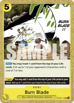 Burn Blade OP08-117 — Two Legends