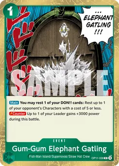 Gum Gum Elephant Rafale OP11-038 — A Fist of Divine Speed