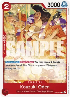 Oden Kozuki OP12-004 — Legacy of the Master