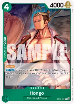 Hongo OP17-029 — The World's Strongest Warriors