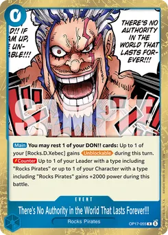 There's No Authority in the World That Lasts Forever!!! OP17-055 — The World's Strongest Warriors
