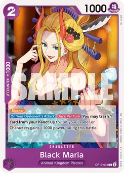 Black Maria OP17-072 — The World's Strongest Warriors