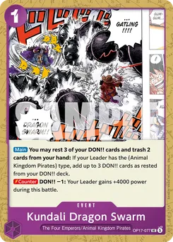 Kundali Dragon Swarm OP17-077 — The World's Strongest Warriors