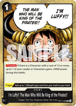 Je suis Luffy ! Le futur roi des pirates ! OP17-096 — The World's Strongest Warriors
