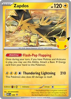 Zapdos 098 — MEP Black Star Promos