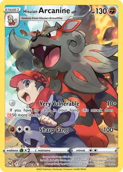 Arcanin de Hisui TG08/TG30 — Lost Origin / Lost Origin Trainer Gallery