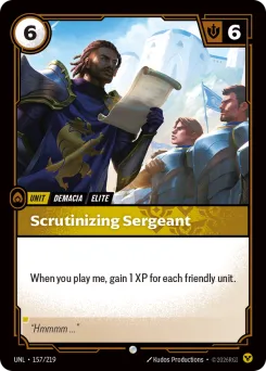 Scrutinizing Sergeant UNL-157/219 — Unleashed