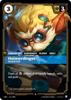 Heimerdinger, Inventor OGN-111/298 — Origins