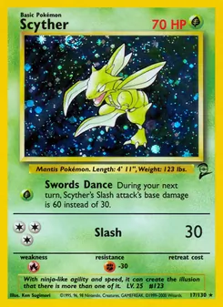 Scyther 17/130 — Base Set 2