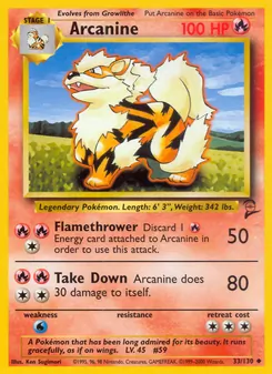 Arcanine 33/130 — Base Set 2