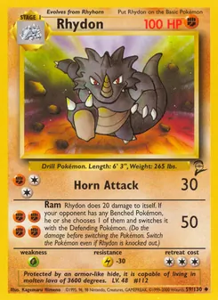 Rhydon 59/130 — Base Set 2