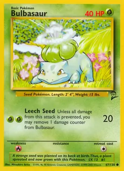 Bulbasaur 67/130 — Base Set 2