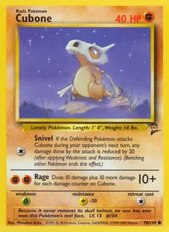 Cubone 70/130 — Base Set 2