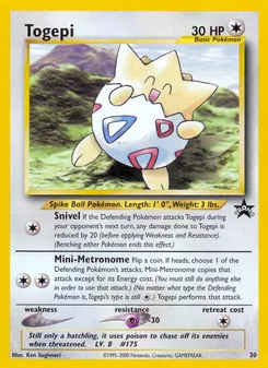 Togepi 30/53 — Wizards Black Star Promos