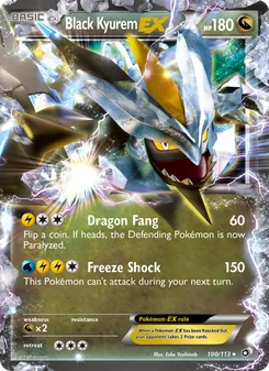 Black Kyurem-EX 100/113 — Legendary Treasures