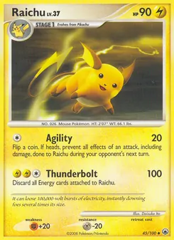 Raichu 45/100 — Majestic Dawn