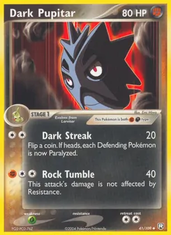 Dark Pupitar 41/109 — Team Rocket Returns