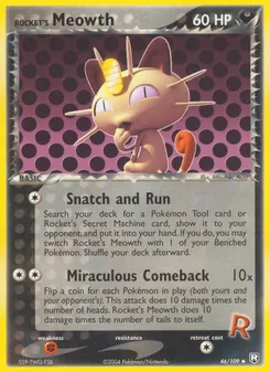Rocket's Meowth 46/109 — Team Rocket Returns