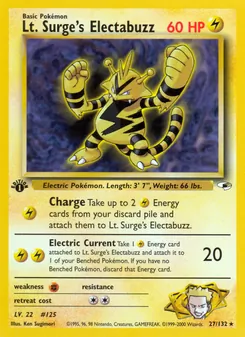 Lt. Surge's Electabuzz 27/132 — Gym Heroes