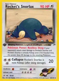 Rocket's Snorlax 33/132 — Gym Heroes
