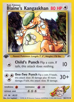 Blaine's Kangaskhan 36/132 — Gym Heroes