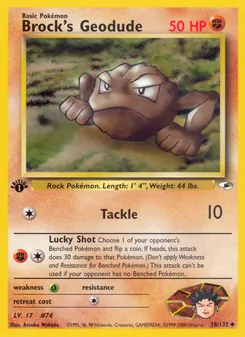 Brock's Geodude 38/132 — Gym Heroes