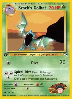 Brock's Golbat 39/132 — Gym Heroes