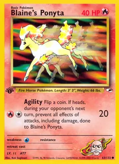 Blaine's Ponyta 63/132 — Gym Heroes