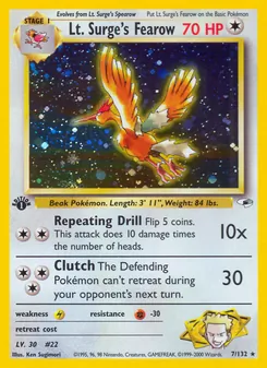 Lt. Surge's Fearow 7/132 — Gym Heroes