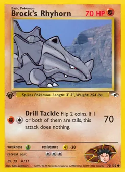 Brock's Rhyhorn 70/132 — Gym Heroes