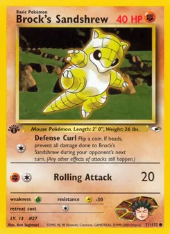 Brock's Sandshrew 71/132 — Gym Heroes