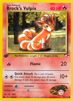 Brock's Vulpix 73/132 — Gym Heroes