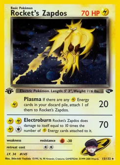 Rocket's Zapdos 15/132 — Gym Challenge