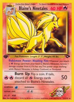 Blaine's Ninetales 21/132 — Gym Challenge