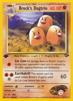 Brock's Dugtrio 22/132 — Gym Challenge