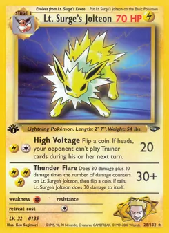 Lt. Surge's Jolteon 28/132 — Gym Challenge