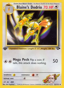 Blaine's Dodrio 32/132 — Gym Challenge