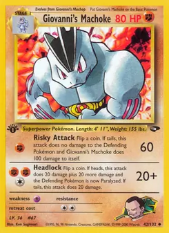 Giovanni's Machoke 42/132 — Gym Challenge