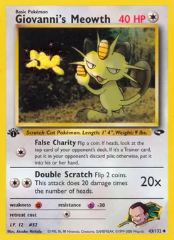Giovanni's Meowth 43/132 — Gym Challenge