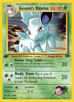 Giovanni's Nidorina 44/132 — Gym Challenge