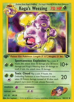 Koga's Weezing 50/132 — Gym Challenge