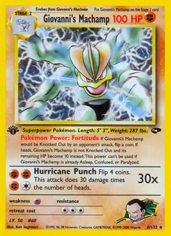 Giovanni's Machamp 6/132 — Gym Challenge