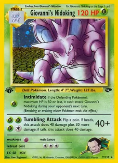 Giovanni's Nidoking 7/132 — Gym Challenge