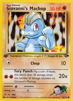 Giovanni's Machop 72/132 — Gym Challenge