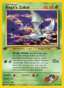 Koga's Zubat 83/132 — Gym Challenge